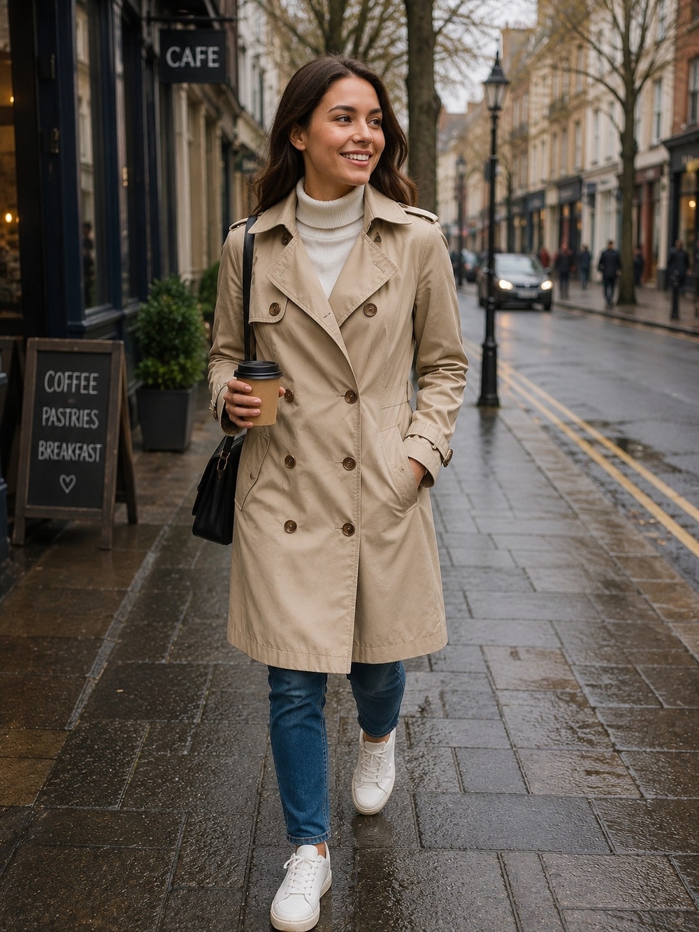 Double-Breasted Trench Coat